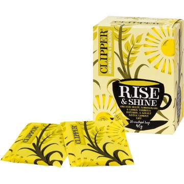 Čaj Clipper Rise&Shine Cesmína citronová tráva—Lemon, 20x2g