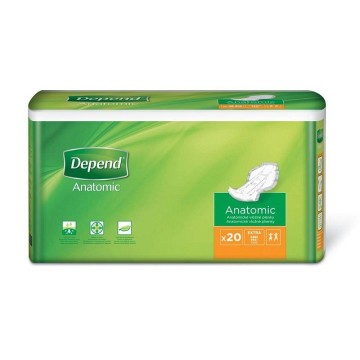 Inkontinenční pleny DEPEND Extra—savost 2000ml, 20ks