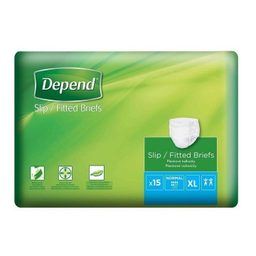 Inkontineční kalhotky DEPEND Slip Normal XL—boky 150-170 cm, savost 2808ml, 15ks