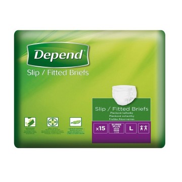 Absorpční kalhotky plenkové DEPEND Super—boky 120-150cm, savost 4320ml, 15ks