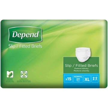 Absorpční kalhotky plenkové DEPEND Normal XL—boky 150-170cm, savost 3100ml, 15ks