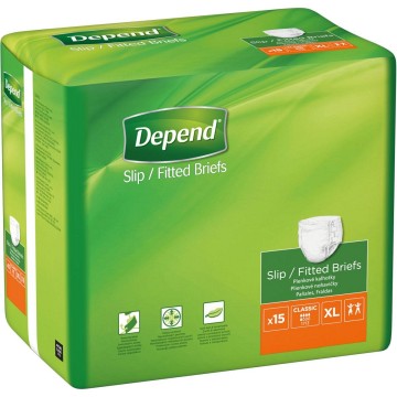 Inkontinenční kalhotky DEPEND Slip Classic XL—boky 150-170cm, savost 2300ml, 15ks