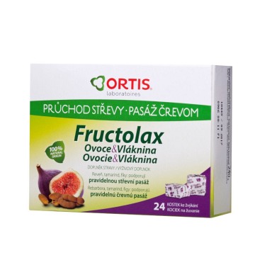 Fructolax Ovoce&Vláknina—24 žvýkacích kostek