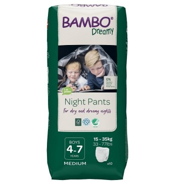 Absorpřní kalhotky BAMBO Dreamy Night—pro chlapce 4-7 let, 15-35kg, 10ks