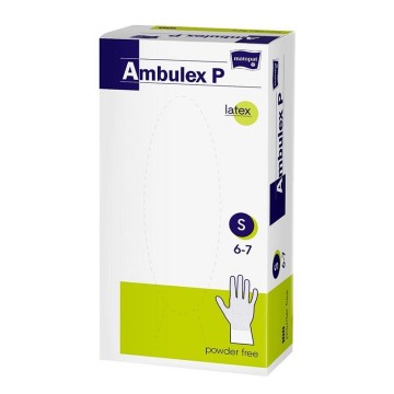 Ambulex P rukavice latexové nepudrované S —100ks