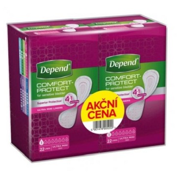 Inkontinenční vložky DEPEND Ultra Mini—Duopack, 2x22 ks