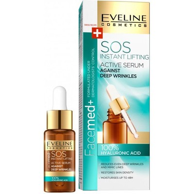 EVELINE FaceMed+ 100% sérum kyseliny hyaluronové—Proti vráskám, 20 ml