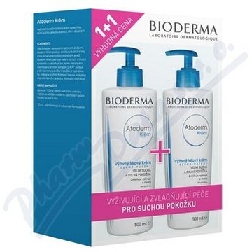 Bioderma Atoderm Krém 1+1 výhodná cena—500 ml