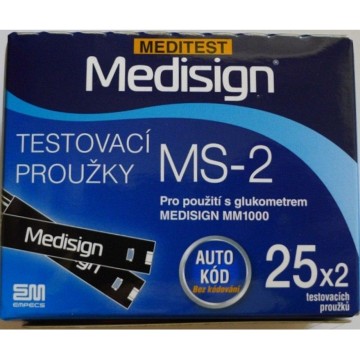 Testovací proužky Meditest Medising MS-2—50 ks