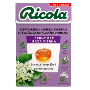 Ricola Černý bez bez cukru—40 g