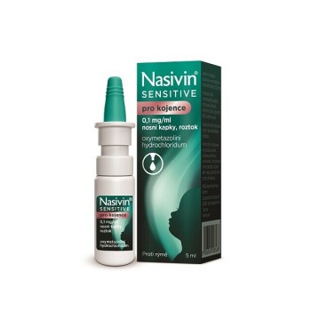 Nasivin Sensitive pro kojence—0,1mg/ml, nosní kapky 5ml