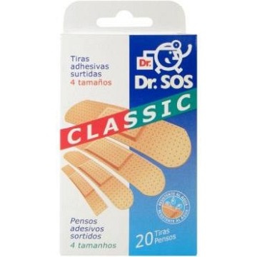 Náplasti Dr.SOS Classic voděod. těl.barva—mix 20 ks