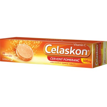 Celaskon Červený pomeranč 500 mg—20 šumivých tablet