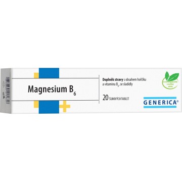 Magnesium B6 Generica—20 šumivých tablet