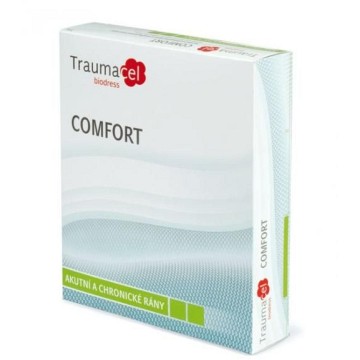 Traumacel Biodress Comfort Krytí neadherentní—účinná plocha 10x10cm, vstřebatalné proteázy remodelující, 5ks