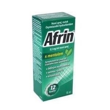 Afrin s mentolem 0,5g/ml—nosní sprej 15 ml