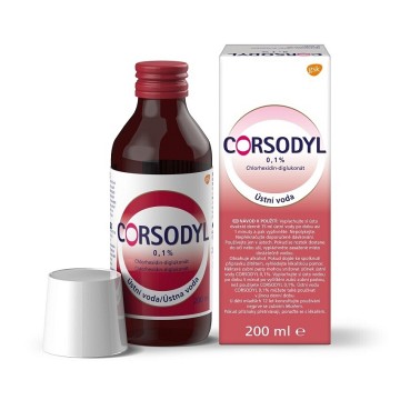 Corsodyl Ústní voda 0.1%—200 ml