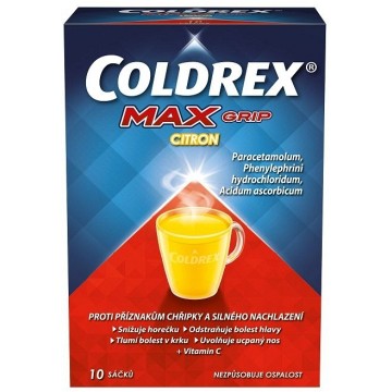 Coldrex MaxGrip Citron—horký nápoj 10 sáčků