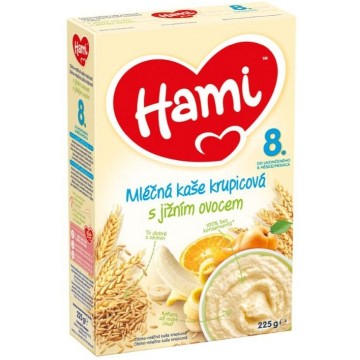 Hami Mléčná kaše krupicová s jižním ovocem—225 g