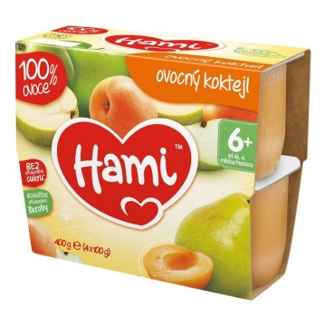 Hami 100% ovoce ovocný koktejl 6m—4x100 g