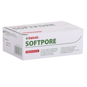 Softpore Náplast hypoalergenní—1,25cmx9,15 m, netkaný textil, 1ks