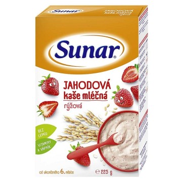 Sunar Mléčná kaše jahodová—225 g  