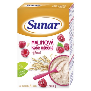 Sunar Malinová kaše mléčná rýžová—225g