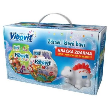 Vibovit Vánoce 2015 Stegosaurus—2 x 50 kusů želé vitamínů + DÁREK