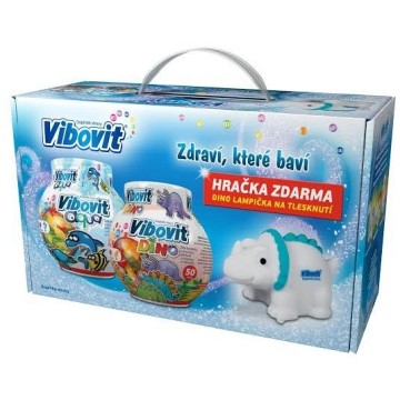 Vibovit Vánoce 2015 Triceratops—2 x 50 kusů želé vitamínů + DÁREK