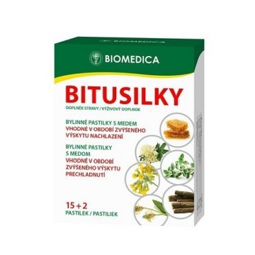 Bitusilky bylinné pastilky s medem —15 + 2 ks