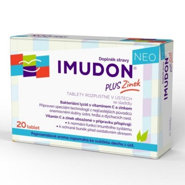 IMUDON NEO +Zinek—20ks v ústech rozpustných tablet se sladidly