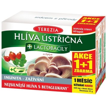 Terezia Hlíva ústřičná + lactobacily—60+60 kapslí