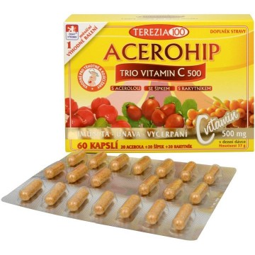 Terezia Acerohip Trio Vitamin C 500—60 tobolek