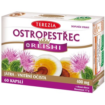 Terezia Ostropestřec + Reishi—60 tobolek