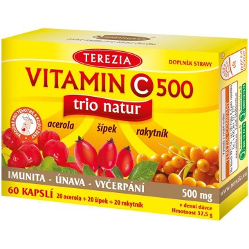 Terezia Vitamin C 500mg trio natur—60 tobolek