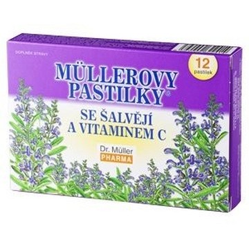 Müllerovy pastilky se šalvějí—12 ks