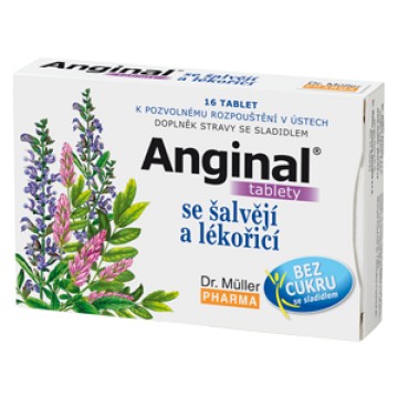 Anginal se šalvějí+lékořicí Dr.Müller—16 tablet