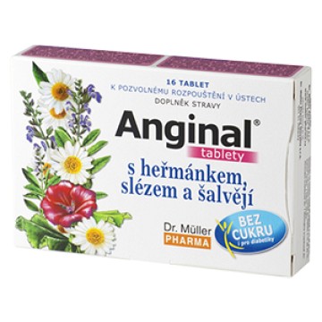 Anginal s heřmánkem+slézem—16 tablel