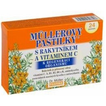 Müllerovy pastilky s rakytníkem a vitaminem C—24 ks