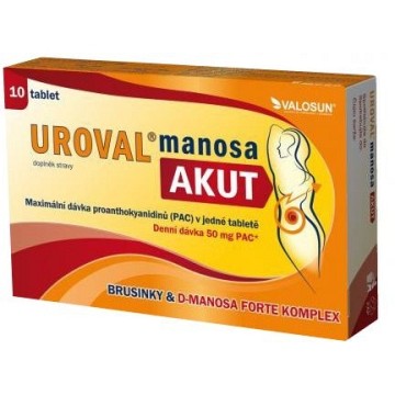 Uroval Manosa Akut Box—10 x 10 tablet