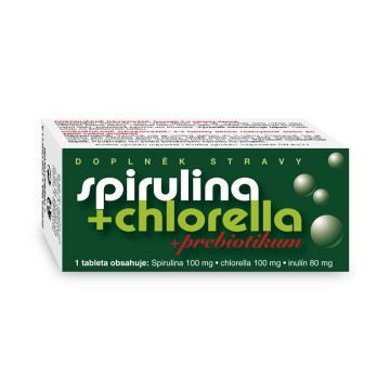 Spirulina + Chlorella + Prebiotika—90 tablet