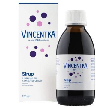 Vincentka Sirup s jitrocelem a mateřídouškou—200 ml