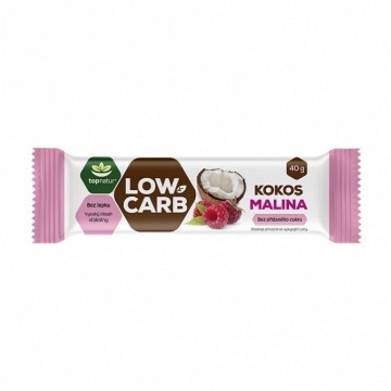 Topnatur Low Carb tyčinka kokos&malina—40 g