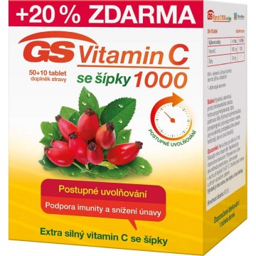 GS Vitamin C1000 se šípky—50 + 10 tablet