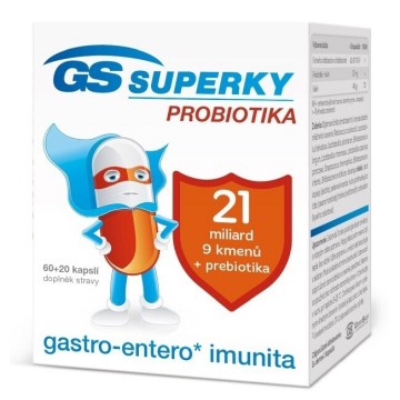 GS Superky probiotika—60 + 20 kapslí