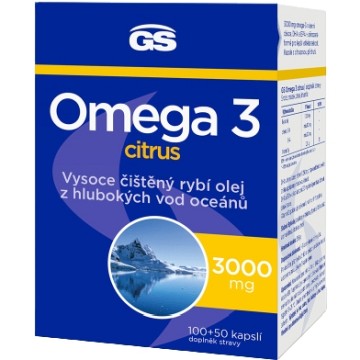 GS Omega 3 Citrus+D3—100 + 50 kapslí