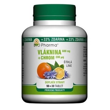 Vláknina 600 mg + Chrom 200 mcg BIO-Pharma—90 + 30 tablet