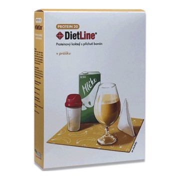 DietLine Protein 20 Koktejl Banán —3 sáčky