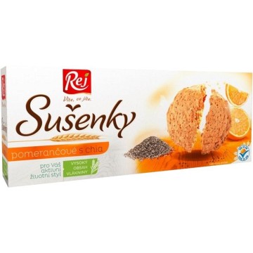 Sušenky grahamové s chia a pomerančem—120 g