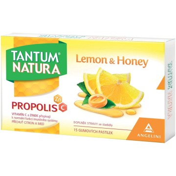 Tantum Natura Lemon&Honey —15ks gumových pastilek